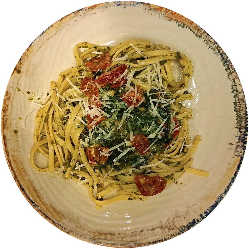 Linguine épinards et tomates séchées