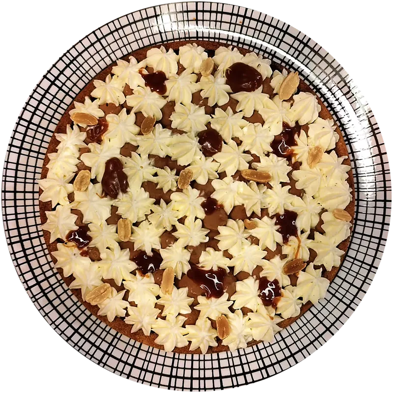 Tarte choco-caramel-chantilly